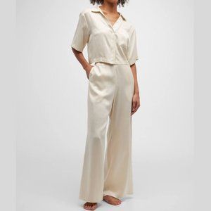 Lunya Washable Silk Pajama Set - Cream